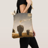 Tote Bag Cutest Baby Animals | Elephant Calf & Mother (De près)