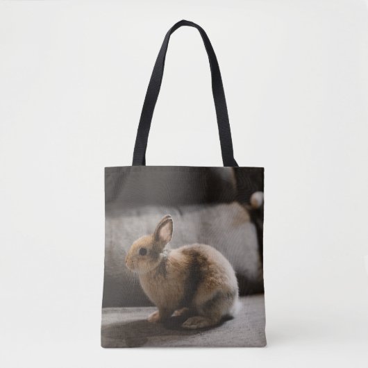 Tote Bag Cutest Baby Animals | Netherland Dwarf Rabbit (Devant)