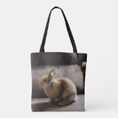 Tote Bag Cutest Baby Animals | Netherland Dwarf Rabbit (Dos)