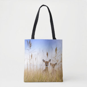 Tote Bag Cutest Baby Animals   Two Young White Tailed Deer