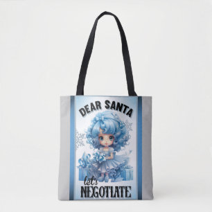 Tote Bag Cutie Blue Cher Père Noël Noël