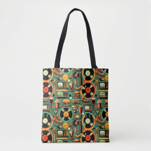 Tote Bag Cuties rétro : Pastel Whimsical (Devant)