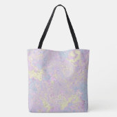 Tote Bag Cyan, Jaune, Magenta Swirl  (Dos)