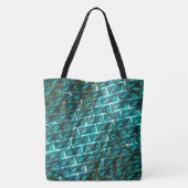 Tote Bag Cyan taché, brouté, râpé ou brique différente? (Dos)