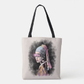 Tote Bag Cyber-fille avec une oreille perle (Dos)