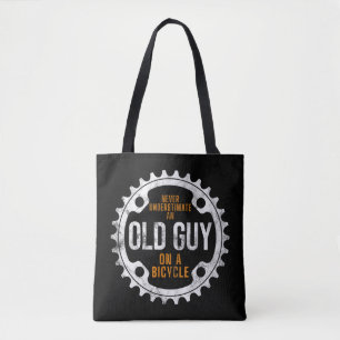 Tote Bag Cyclisme Homme - Ne Sous-Estimez Jamais Un Vieux T