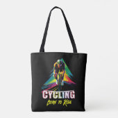 Tote Bag Cyclisme Né pour Rouler (Dos)