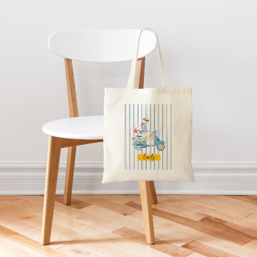 Tote Bag Cyclomoteur de bord de mer