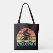 Tote Bag Cyclopath drôle Cyclisme (Dos)