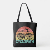 Tote Bag Cyclopath Funny Cycling (Dos)