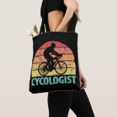 Tote Bag Cycologiste Funny Cycling (De près)