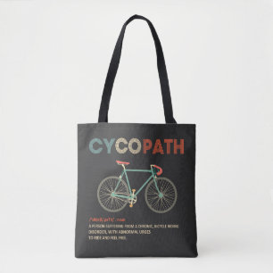 Tote Bag Cycopath Funny Cycliste pour cyclistes et cycliste