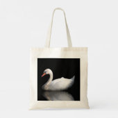Tote Bag Cygne blanc sur noir (Dos)
