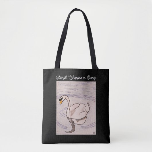 Tote Bag Cygne - Force enveloppée dans la beauté (Devant)