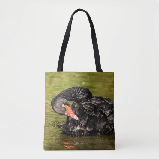 Tote Bag Cygne noir dans l'étang (Devant)