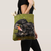 Tote Bag Cygne noir dans l'étang (De près)