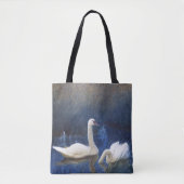 Tote Bag Cygnes en roseaux, Bruno Liljefors (Devant)