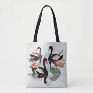 Tote Bag Cygnes noirs