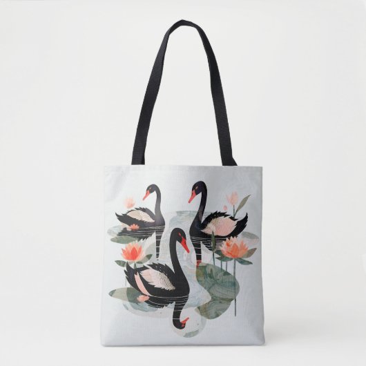 Tote Bag Cygnes noirs (Devant)