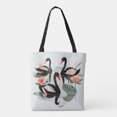 Tote Bag Cygnes noirs (Dos)