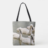 Tote Bag Cygnets de cygne nager (Dos)