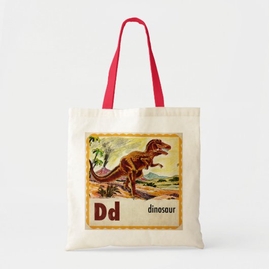 Tote Bag D est pour Dinosaur (Devant)