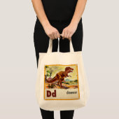 Tote Bag D est pour Dinosaur (Devant (produit))