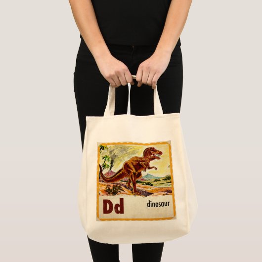 Tote Bag D est pour Dinosaur (Devant (produit))
