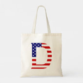 Tote Bag D Monogramme superposé sur le drapeau américain bt (Dos)
