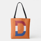 Tote Bag D Monogramme superposé sur l'indicateur NLD sur ou (Dos)