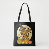 Tote Bag Dabbing Airedale Terrier Funny Chien Halloween Cad (Devant)