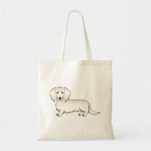 Tote Bag Dachshund à longs poils crème Chien de dessin anim