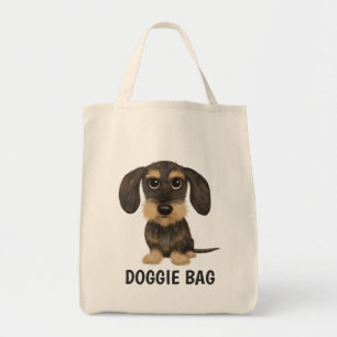 Tote Bag Dachshund À poils durs Teckel de chien en carica