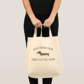Tote Bag Dachshund À Travers La Neige (Devant (produit))