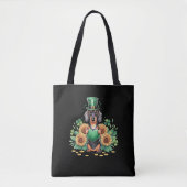 Tote Bag Dachshund Chien Shamrock St. Patrick's Day Saint P (Devant)