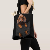 Tote Bag Dachshund Dans Mon Pocket Dachshund Weiner Dog Don (De près)