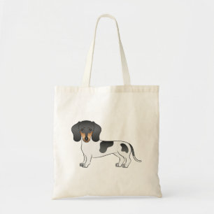 Tote Bag Dachshund de dessin animé à poil court pied noir e
