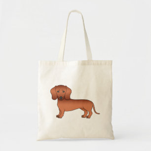 Tote Bag Dachshund de dessin animé mignon aux cheveux court
