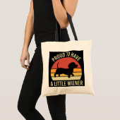 Tote Bag Dachshund drôle Maman fière d'avoir un peu plus d' (Devant (produit))