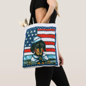 Tote Bag Dachshund Marine  (De près)