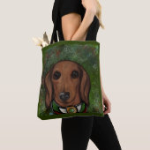 Tote Bag Dachshund rouge (De près)