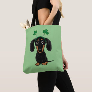 Tote Bag Dachshund Shamrocks de Dachshund, le chien de la f