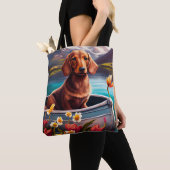 Tote Bag Dachshund sur une pagaie : une aventure Pittoresqu (De près)