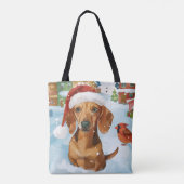 Tote Bag Dachshund Winter Wonderland Christmas Joy (Dos)
