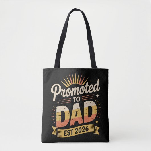 Tote Bag Dad Est. 2026 Funny New Dad Pregnancy Announcement (Devant)