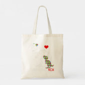 Tote Bag Dadasaurus Daddy Rex Sensibilisation sur l'autisme (Dos)
