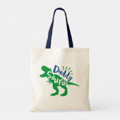 Tote Bag Daddy Saurus T-Rex Silhouette (Dos)