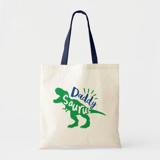 Tote Bag Daddy Saurus T-Rex Silhouette (Devant)