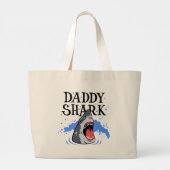 Tote Bag Daddy Shark - Grand Blanc (Dos)