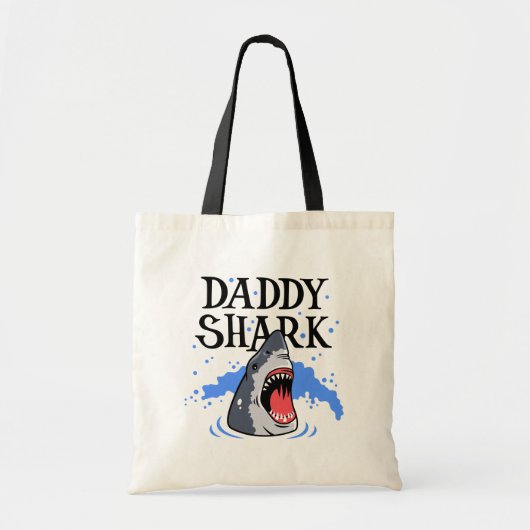 Tote Bag Daddy Shark - Grand Blanc (Devant)
